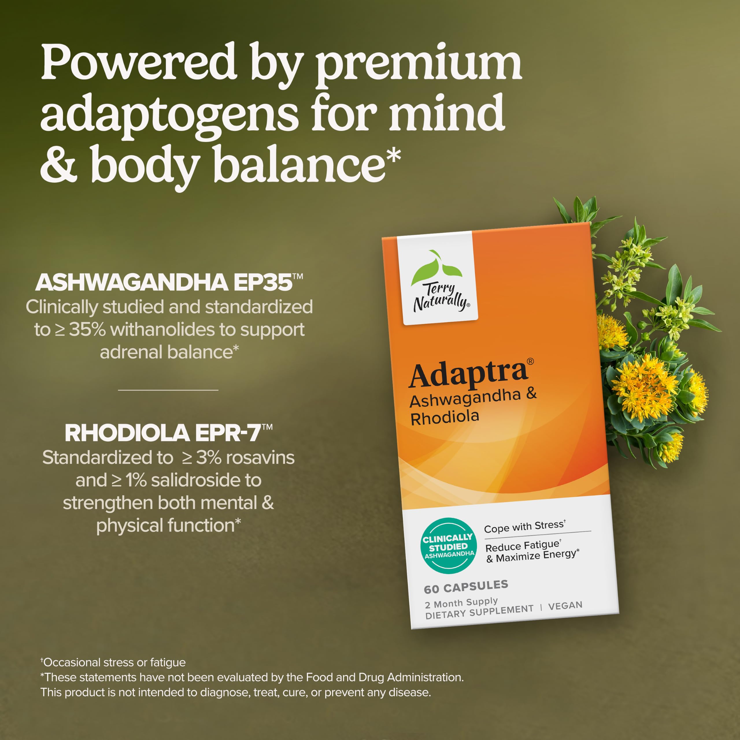 Amazon.com: Terry Naturally Adaptra - Stress Resilience & Energy