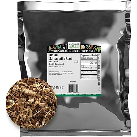 Frontier Bulk Sarsaparilla Root: Revitalizing Herbal Tea for Detox and Skin Health