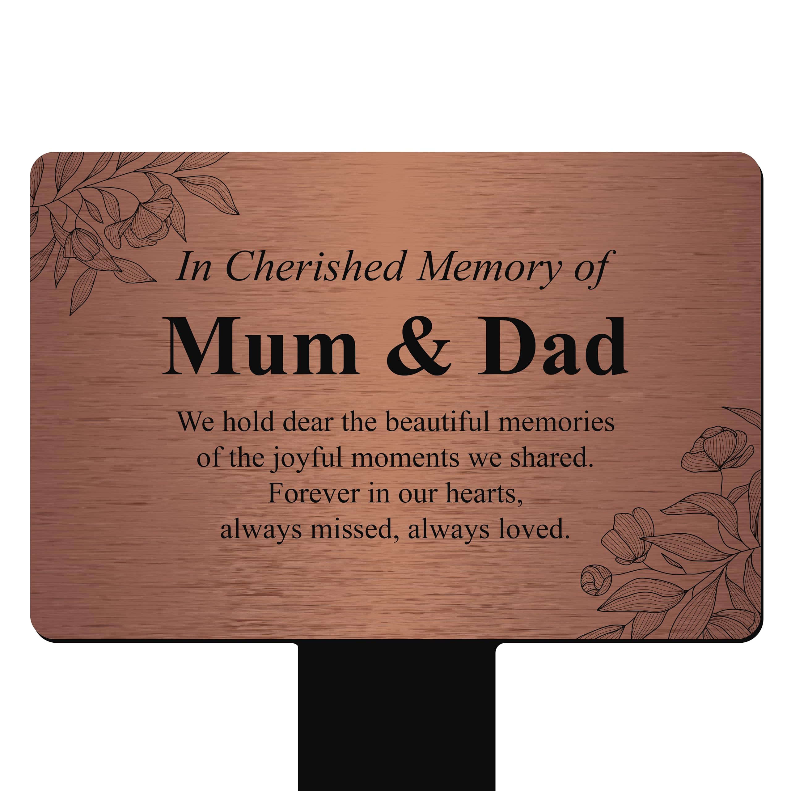 Custom Memorial Plaque – Personalised Bereavement Gifts, Gardens Ground Stakes & Grave Ornaments in Durable Acrylic, Waterproof & Hard-Wearing (Brushed Copper) — image 1