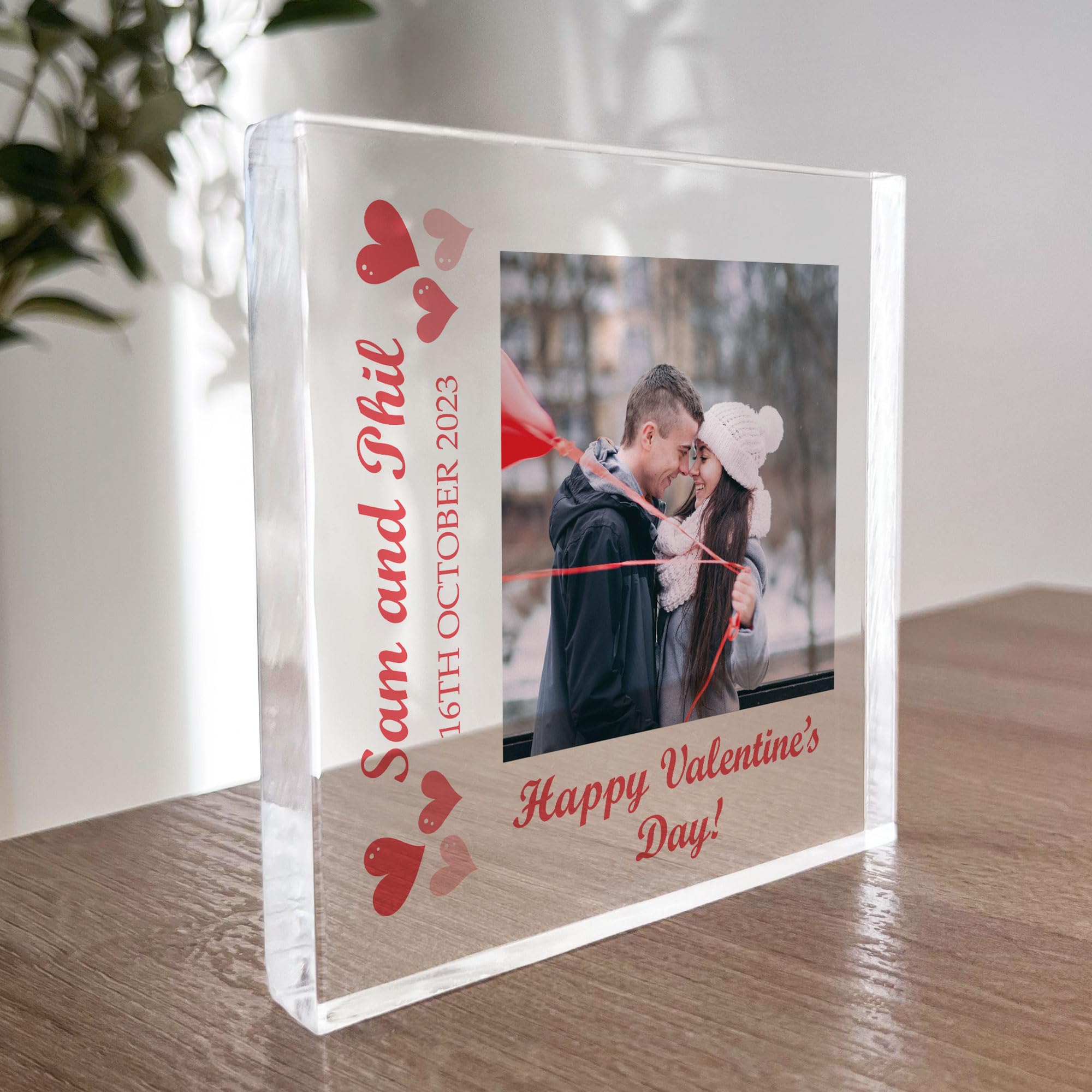 Red Ocean Valentines Day Gift For Boyfriend Girlfriend Personalised Plaque Husband Wife Him Her Valentines Gift Idea Keepsake