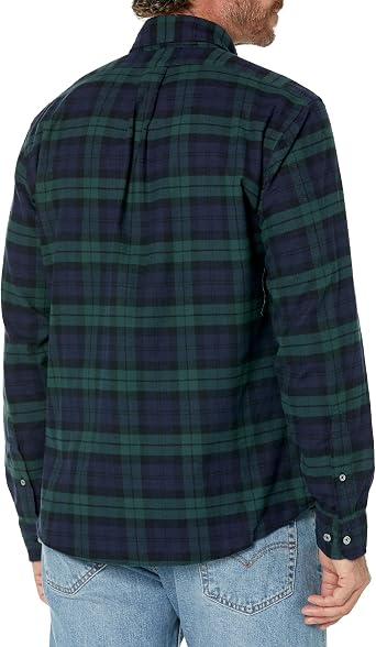 Brooks Brothers Men's Long Sleeve Flannel Shirt Blackwatch Large