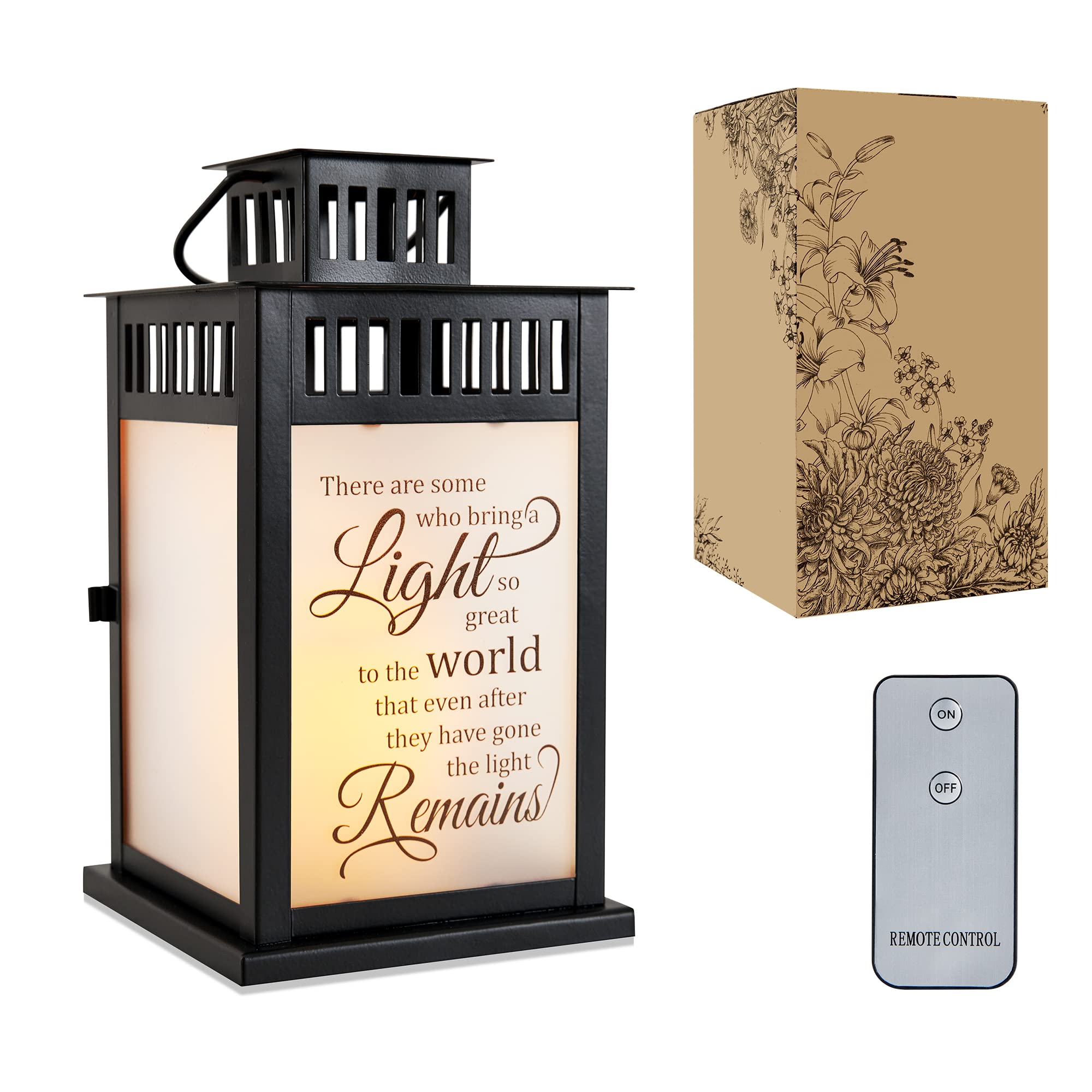 Buy WOODEXPE Sympathy Gift Memorial Lantern with Flickering LED Candle