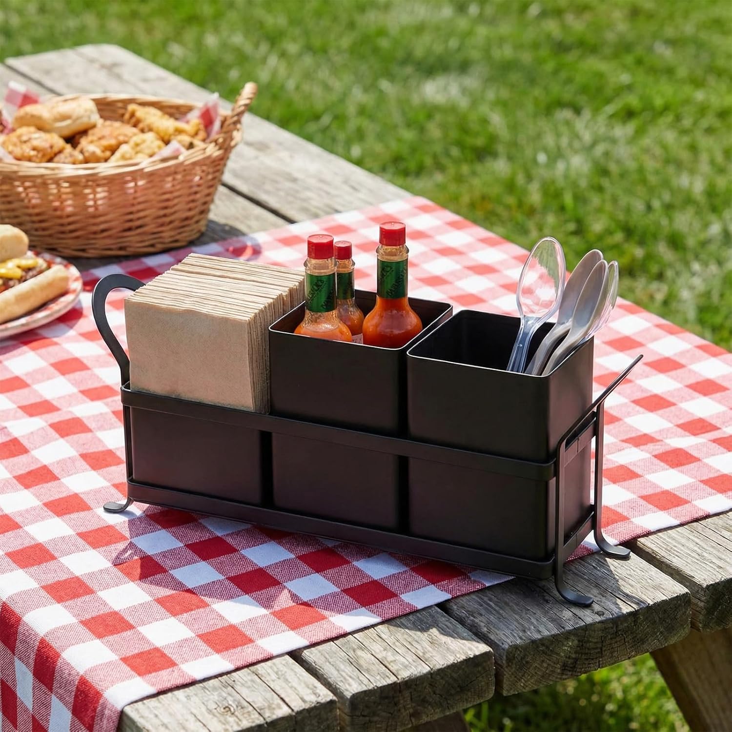 Stylish Metal Container for Efficient Utensils and Desk Accessories Arrangement Iron Kitchen Storage Box