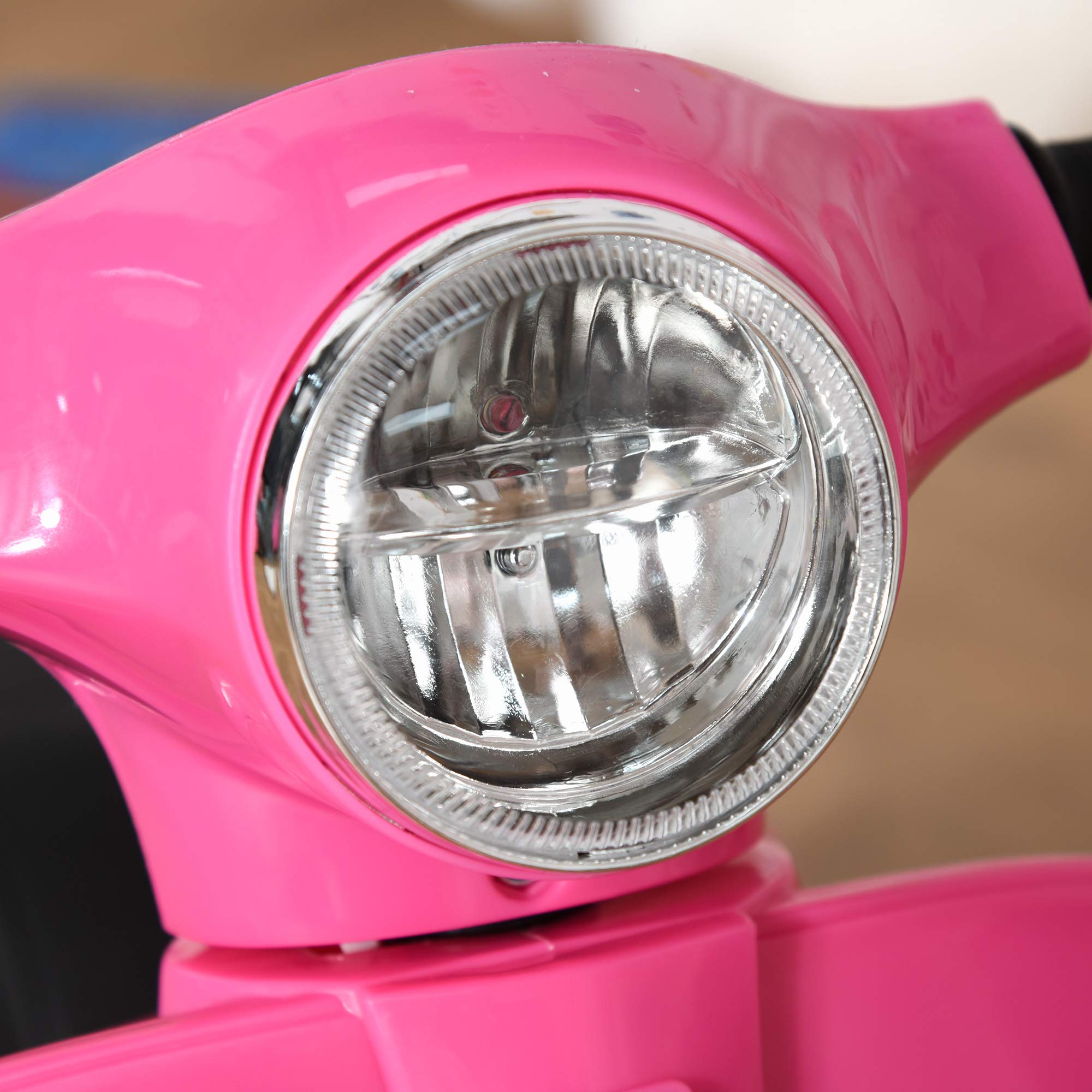 HOMCOM Moto électrique Enfant 6V Vespa Officielle 66.5x38x52cm Rose