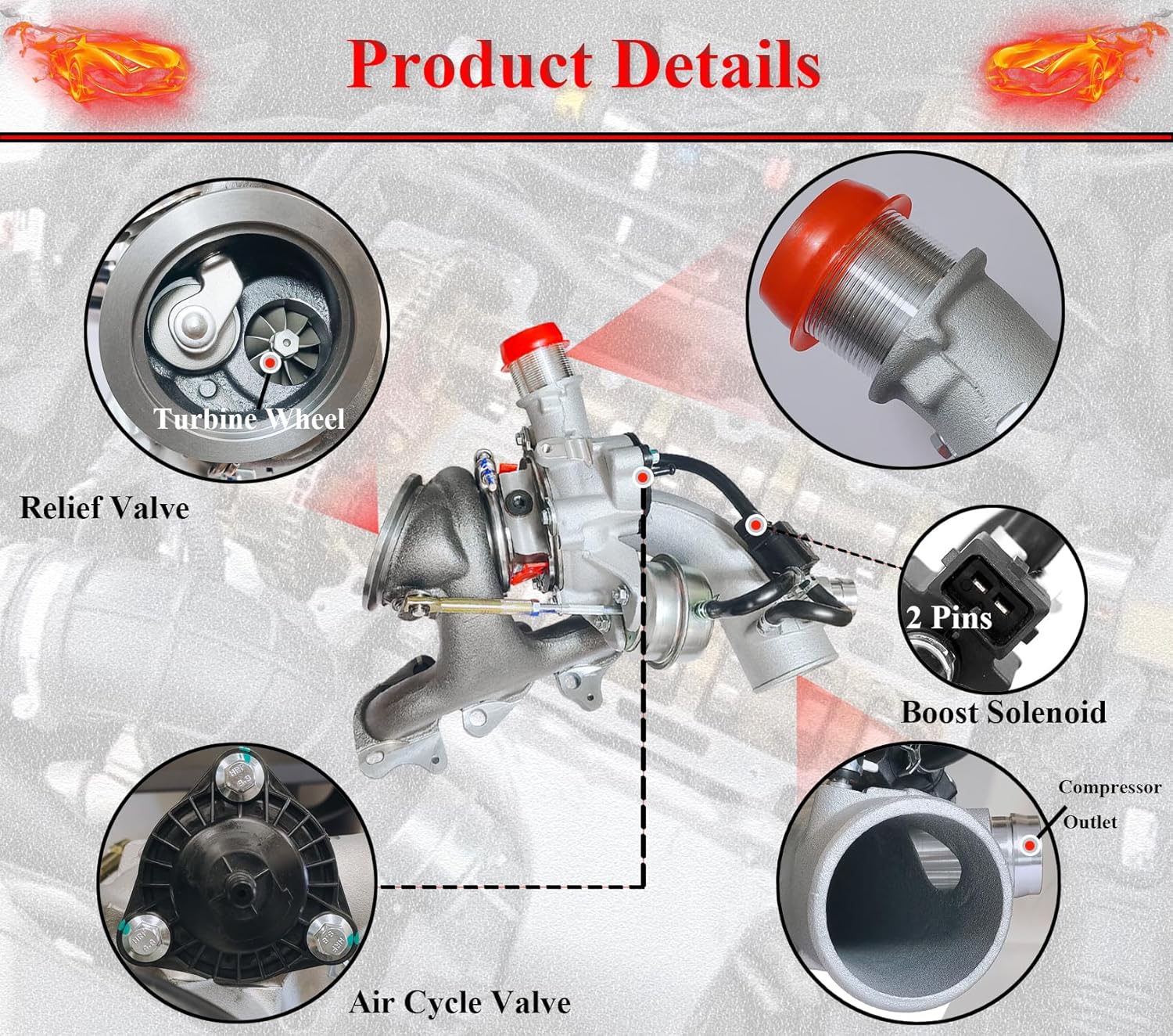 667-203 Turbo Turbocharger, Turbo Turbocharger with Gasket Kit Compatible with Chevy Cruze 2011-2016 for Chevy Sonic 2012-2018 for 2013-2018 Buick Encore & Chevy Trax 1.4L Engines Replace OE 55565353
