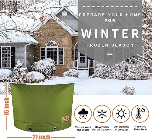Vista 32 de Protección para prevención de reflujo, 53.34cmde ancho x 40.64cmde alto reflujo cubierta de invierno, bolsa de cubierta aislada para válvula de Arena