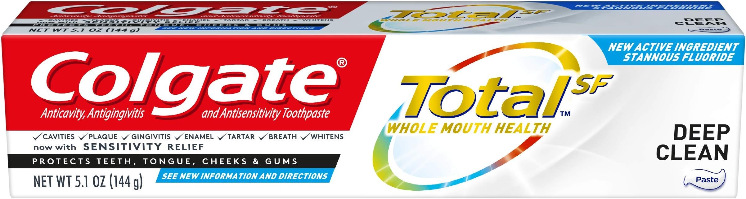 Colgate Total Toothpaste, Deep Clean, 5.1 Oz