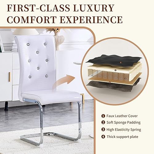 Miniatura 9 de Juego de mesa de comedor de mármol sintético para 6.71 pulgadas, juego de mesa de comedor moderno para 6 personas con mesa de vidrio y pedestal en 6