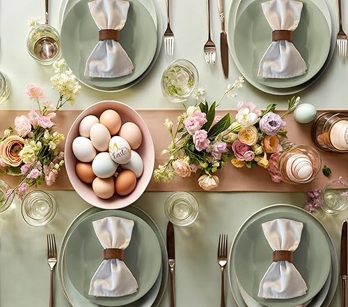 Vista 163 de Ruvanti Servilletas de algodón 12 unidades, servilletas de tela suaves y cómodas, servilletas de lino de calidad hotelera de lujo – Servilletas