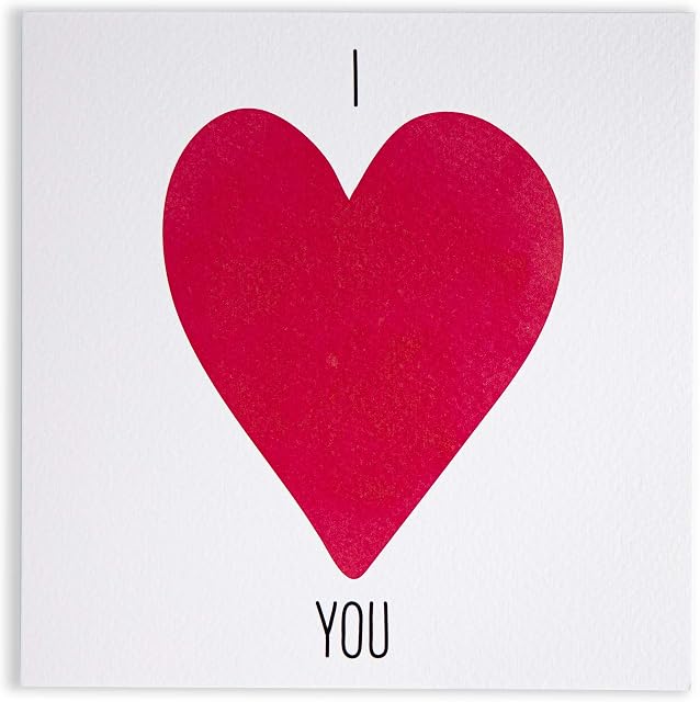 The Doodle Factory Valentines Day Card | Anniversary | I love you | Trendy Fun Love Heart Design