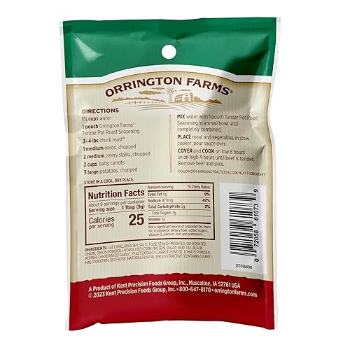 Miniatura 8 de Orrington Farms Condimento de cocción lenta asada de cerdo, barbacoa, paquete de 2.5 onzas (paquete de 12)