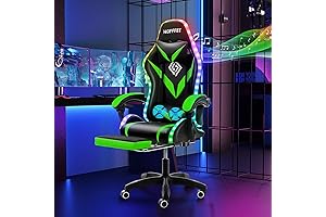 HOFFREE Gaming Chair with Speakers for Enhanced Audio Experience