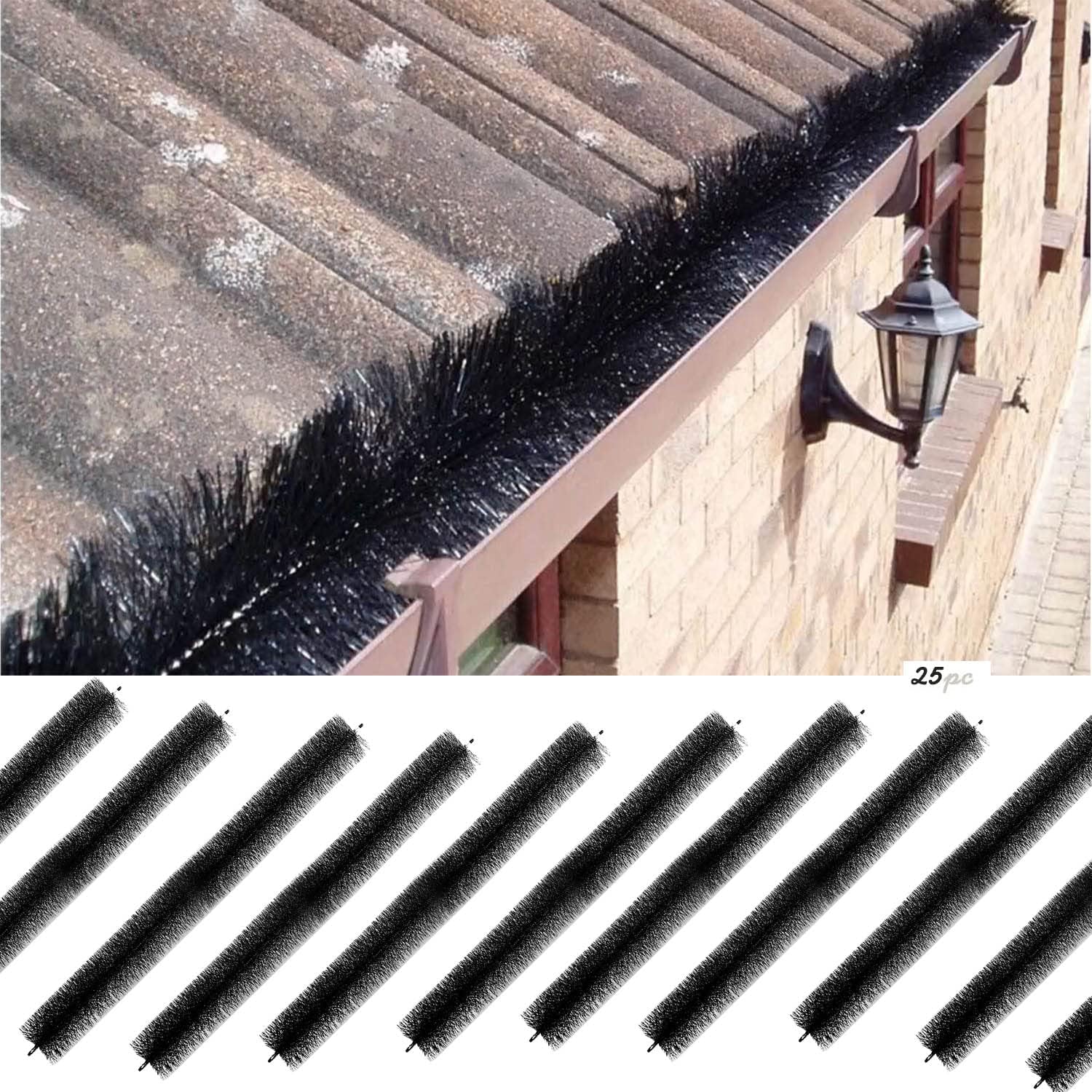 Gutter brush guard 32ft Simple Gutter Guard No Tools DIY (10pcs