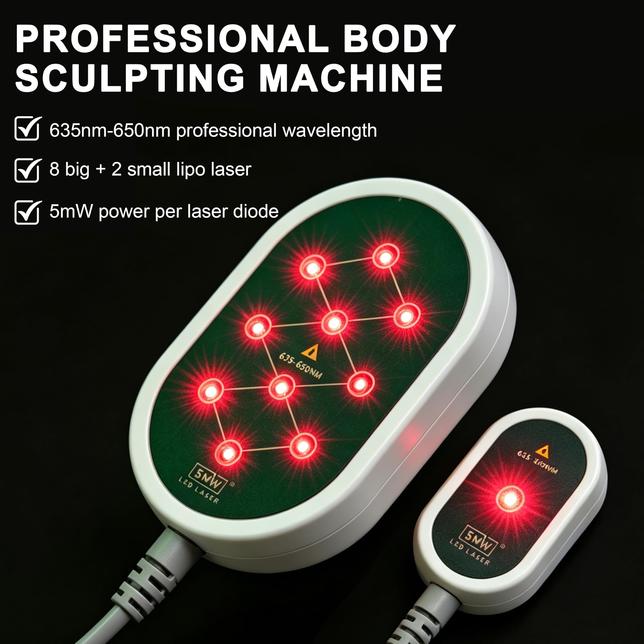 Elitzia 5MW Lipo Laser Brucia Grasso 10 Pannelli Macchina per il Contorno del Corpo Laser Lipo Dimagrante Non Invasiva Dispositivo LipoLaser per Riduzione del Grasso per Addome e Gambe Professionale