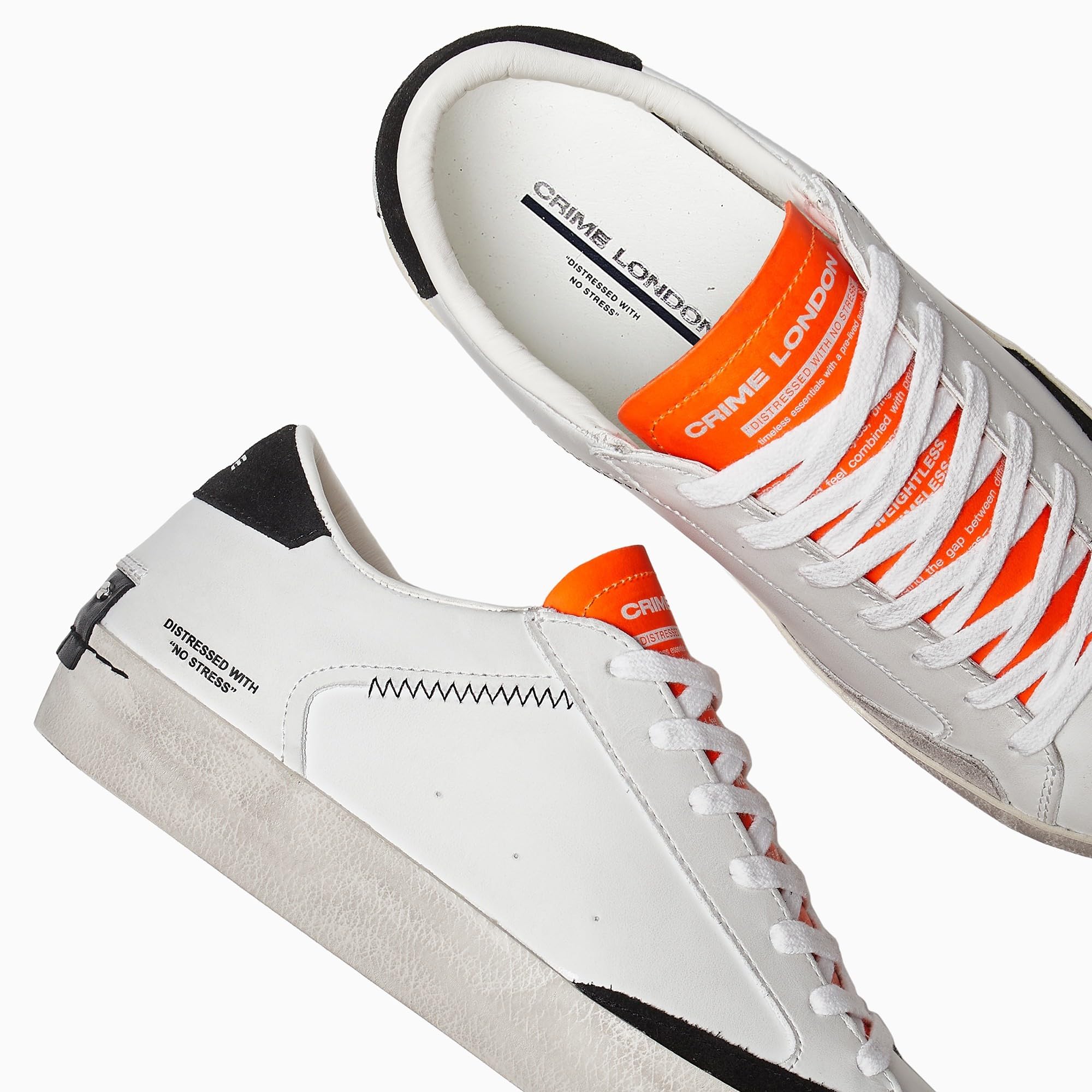 Crime Distressed 16007PP5.10 Bianco Arancio Nero