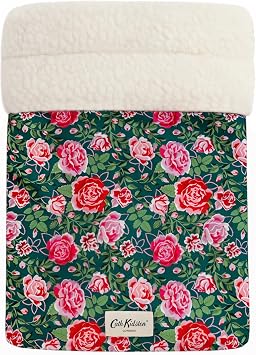 Cath Kidston Washable Cat Bed 55 x 40 cm, Enclosed Plush-Lined Snuggle Sack, Cosy Sleeping Bag for Cats & Kittens, Dolly Rose Print