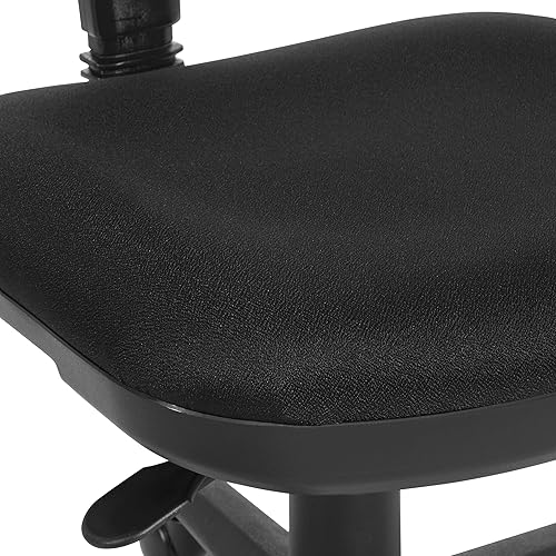 Miniatura 8 de Office Star - Silla de oficina neumática esculpida con asiento acolchado grueso y soporte lumbar integrado, color negro