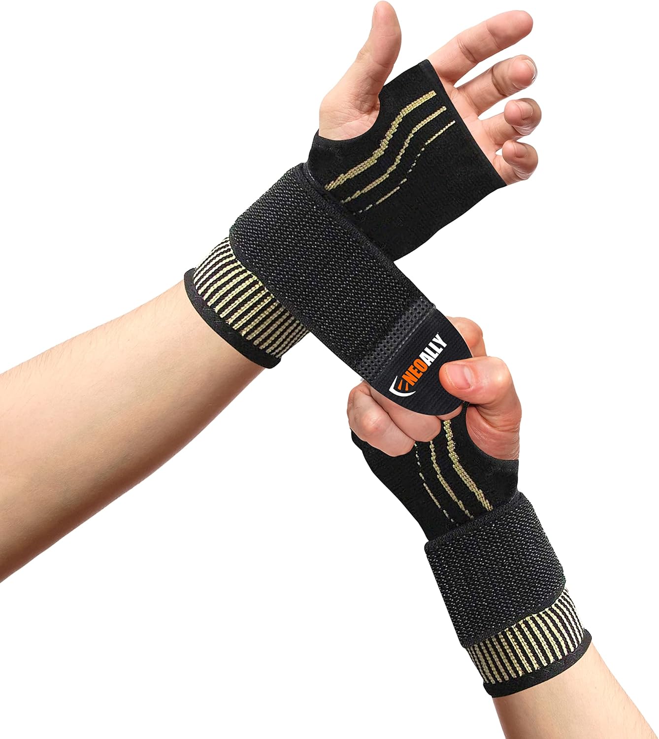 NeoAlly Copper Wrist Brace Adjustable Compression Sleeve for Carpal