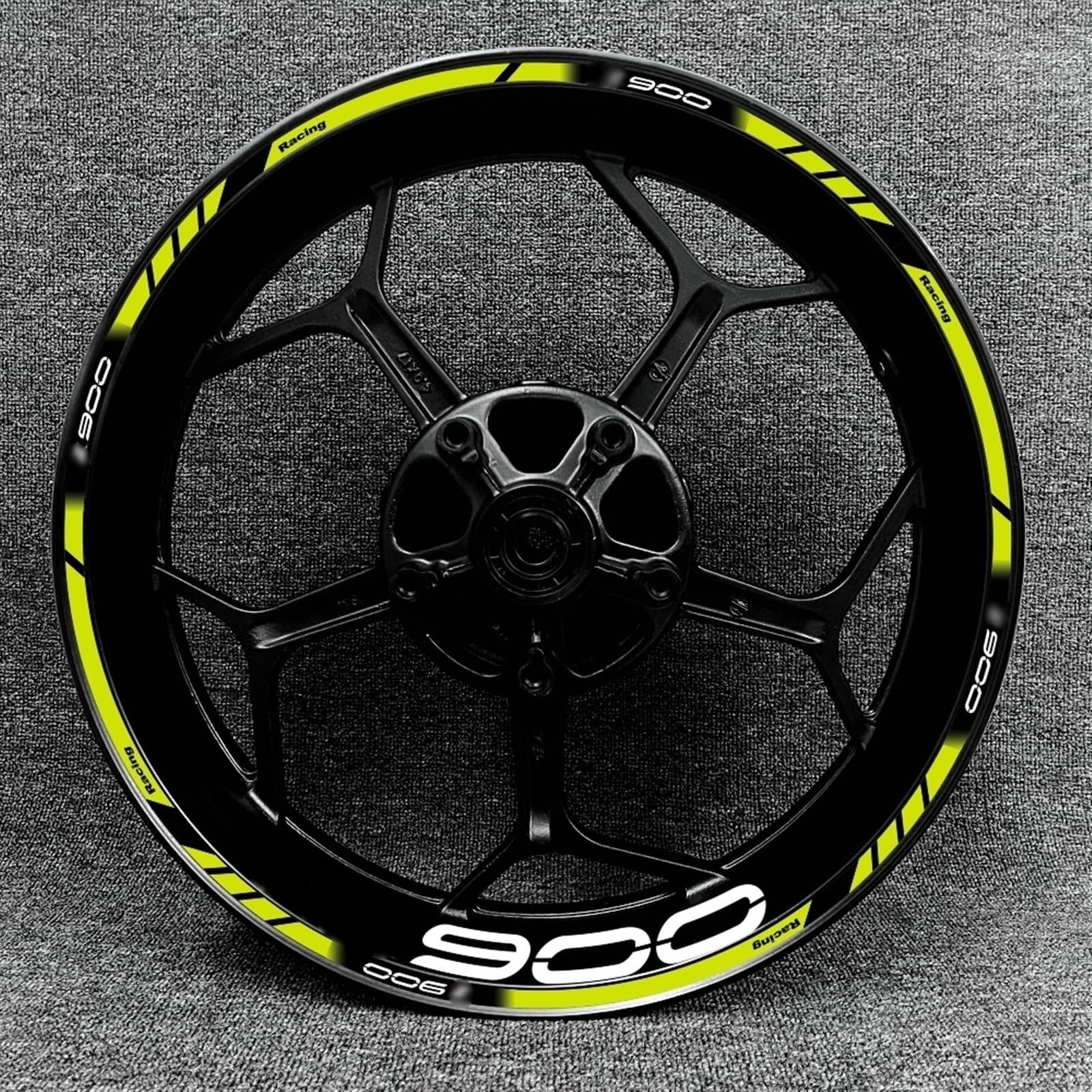 Motorcycle Wheel Sticker Reflective Rim Hub Accessories Decal for Kawasaki Z900 Decorative(Color2)