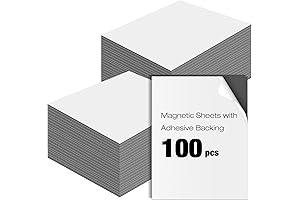 100Pcs Black Magnetic Adhesive Sheets 4x6in for Crafts
