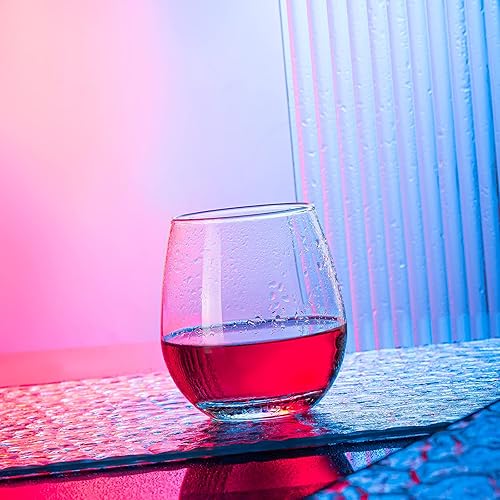 Miniatura 8 de Copas de vino sin tallo juego de 6 copas de vino de cristal de 15 onzas con 2 tapones para botellas de vino vasos de bebida Eventpartener vaso de