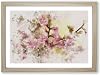 Cherry Blossom Flowers Watercolour Framed Print | A2 Oak Framed Wall Art | Ready to Hang | Modern Floral Picture | Living Room Bedroom Lounge Office