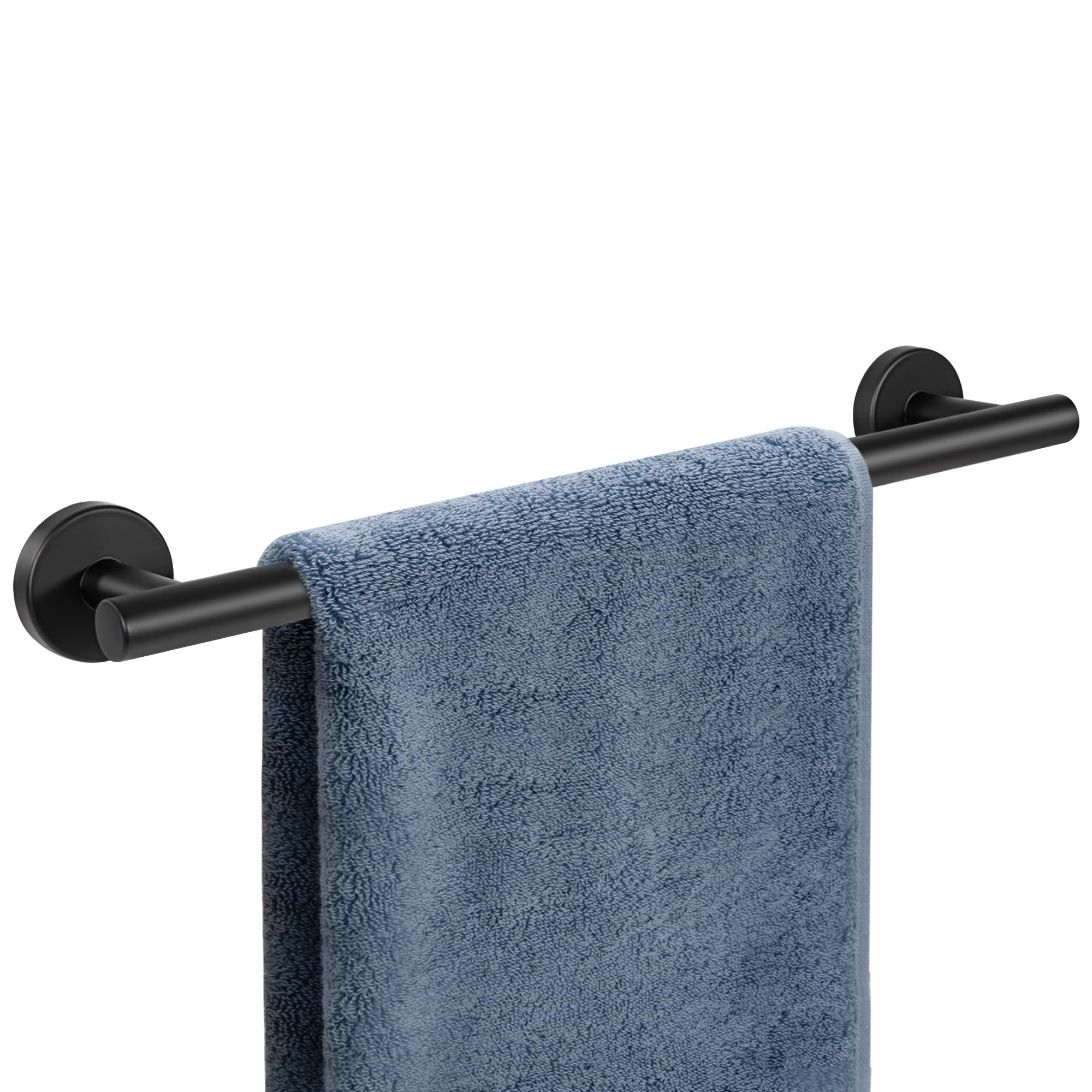Toallero Montado en la Pared Acabado Cepillado de Acero Inoxidable 304 Pequeño Soporte de Toalla para Baño y Cocina 40cm (Negro)