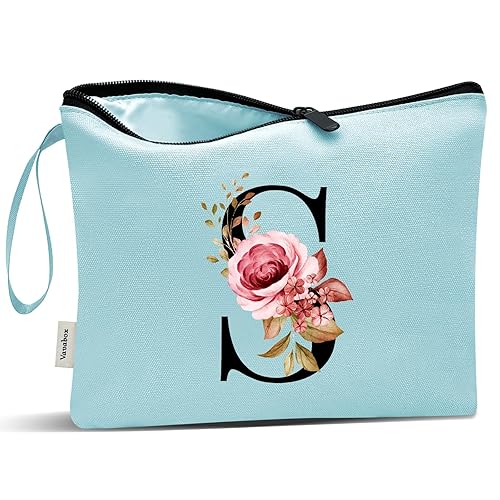 Vista 516 de Vavabox A-Z - Bolsa de maquillaje personalizada, regalos de cumpleaños para mujeres y madres, regalos para mejores amigas, bolsa de cosméticos