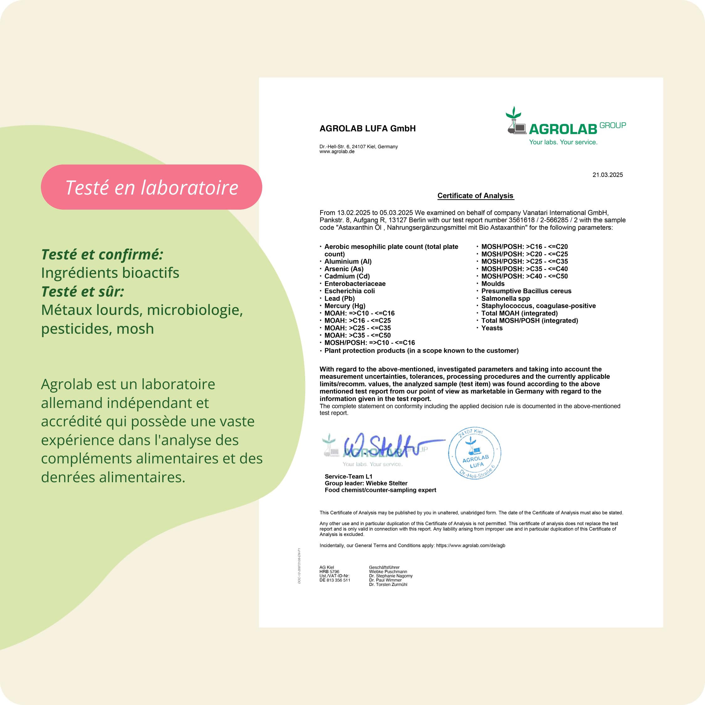 Astaxanthine BIO | Issue de 160 mg d'Haematococcus Biologiques | Antioxydant 100% Naturel | Biodisponibilité Elevée | Vegan & Sans Additifs | Vegavero®