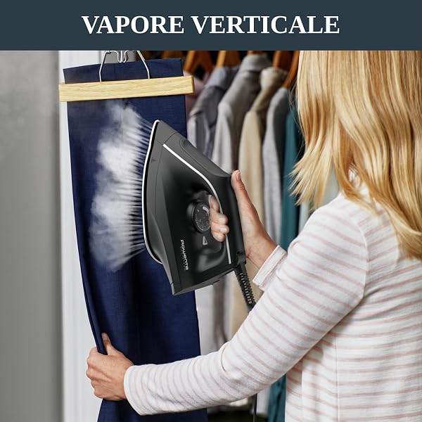 Rowenta Easy Steam VR5120 Ferro da stiro con generatore di vapore, colpo di vapore 210 g/min, vapore continuo da 110 g/min, serbatoio da 1,4 l, Modo Eco per tutti i tessuti, Cannella - 5