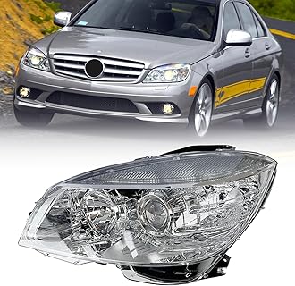 DIBON AUTO Headlight Compatible for Mercedes Benz W204 C Class C300 C230 C350 2008 2009 2010 2011 Headlamp (Left Side)