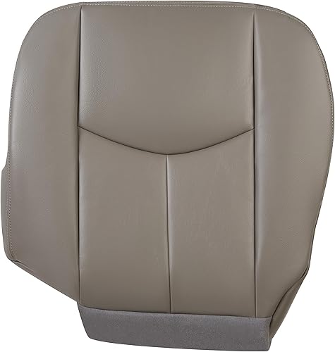 Funda de asiento compatible con Chevy Tahoe Suburban GMC Yukon 922 de peltre 2003-2006, funda de asiento inferior lateral del conductor