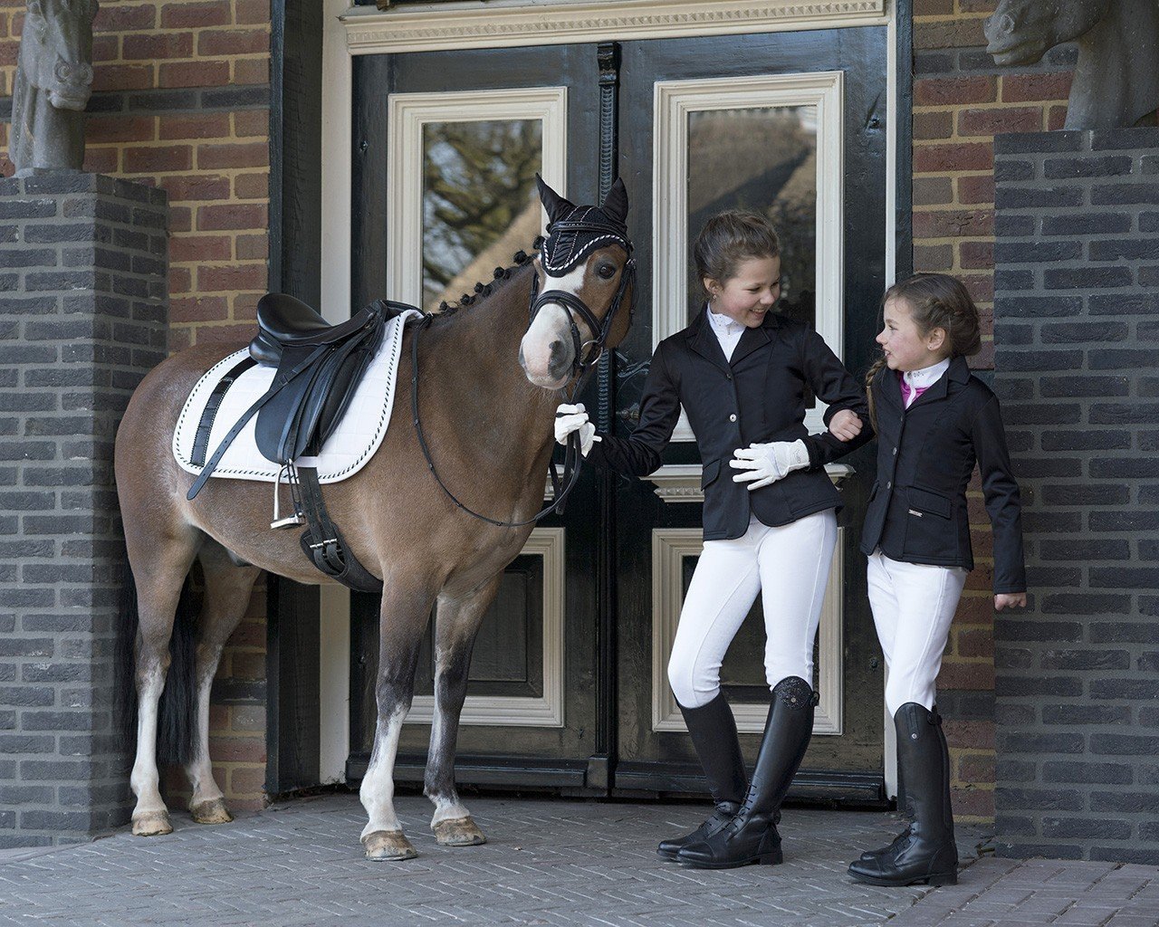 QHP Veste de compétition Robin Noir Enfants 3-16 ans