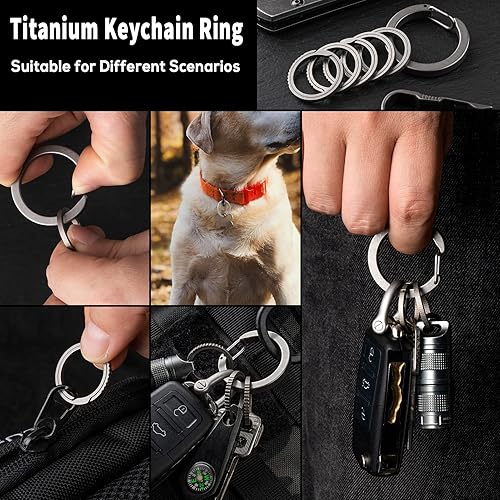 Miniatura 6 de TISUR Kit de fabricación de llaveros con llaveros, cierres de pinza de langosta de metal, llaveros de anillos de llavero a granel y abiertos para