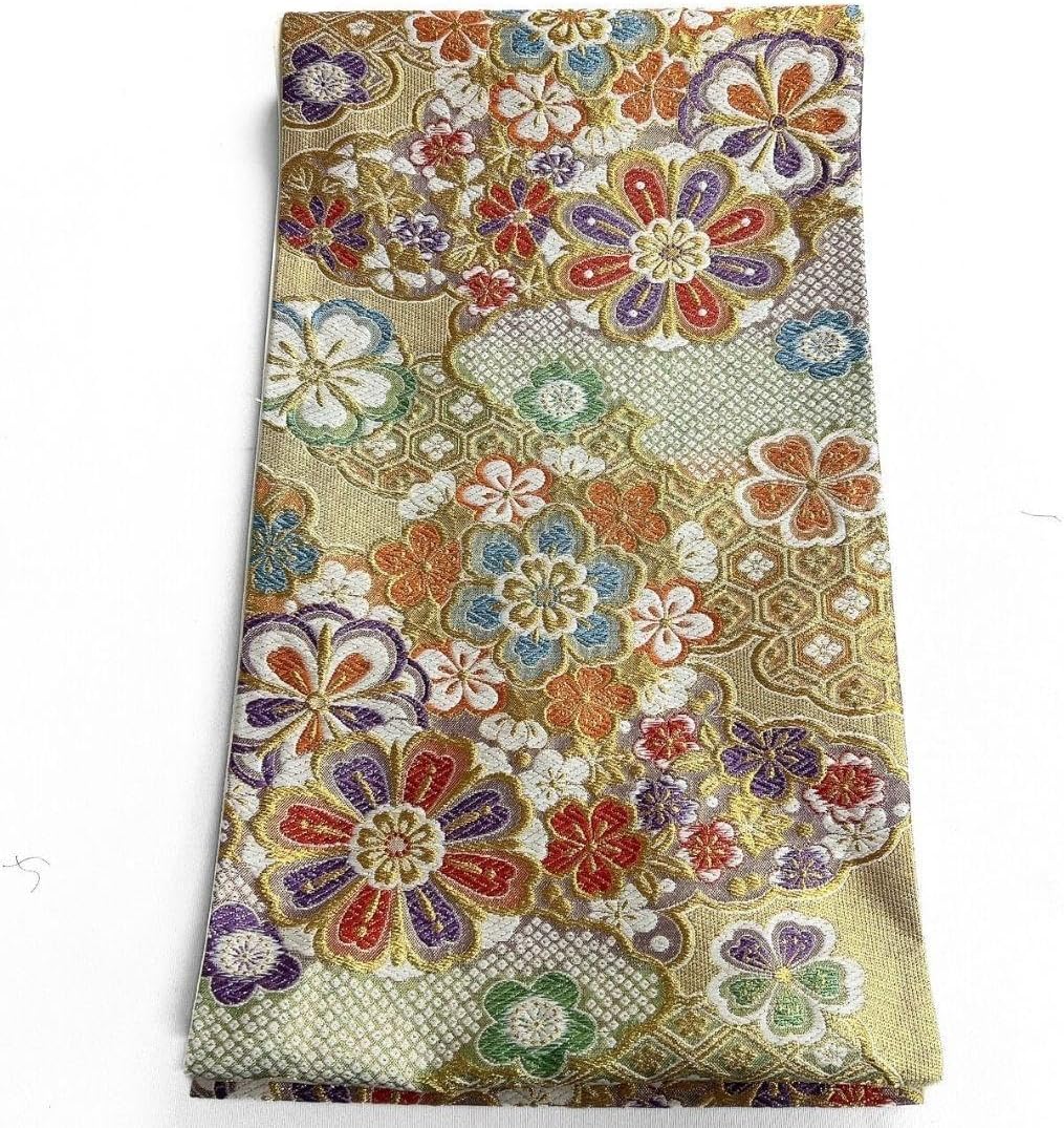 未着用 西陣織元謹製 七宝 花菱 袋帯 着物 124a p 未着用 西陣織元謹製