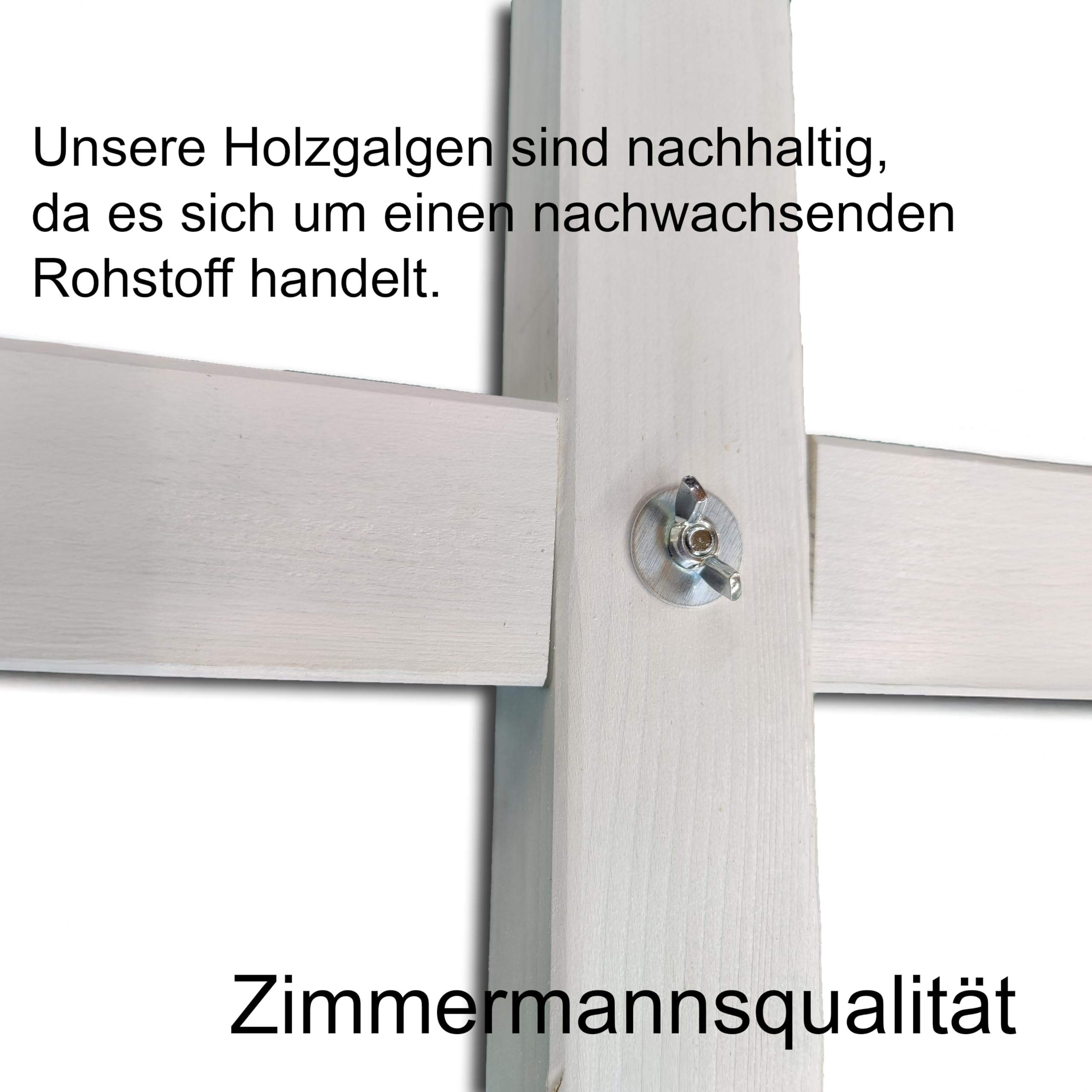 Maklergalgen aus Holz – Werbegalgen/Schilderhalter für Außenschilder – gewerblich – inkl. Erdspieß & Schildern