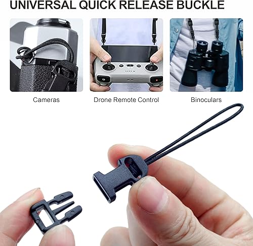 Miniatura 3 de Padwa Lifestyle 4 correas negras de liberación rápida para cámara, adaptador QD Loops, clip de liberación rápida compatible con todas las cámaras