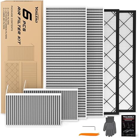 6-Pack Cabin Air Filter Kit for 2020-2026 Tesla Model Y