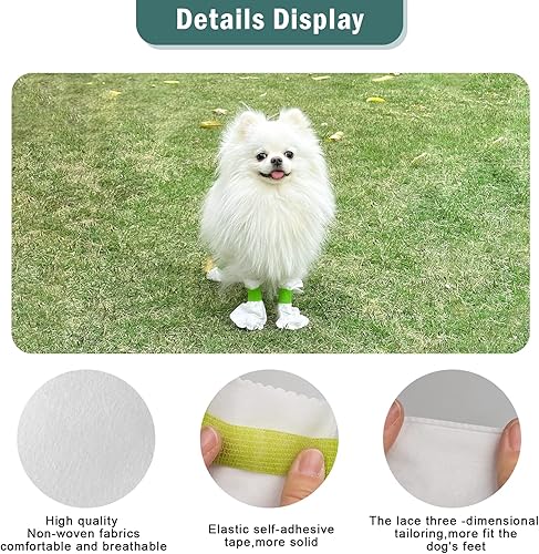 Miniatura 5 de Botines desechables impermeables para protección de patas, calcetines desechables para perros pequeños, protectores de patas de perro para perros