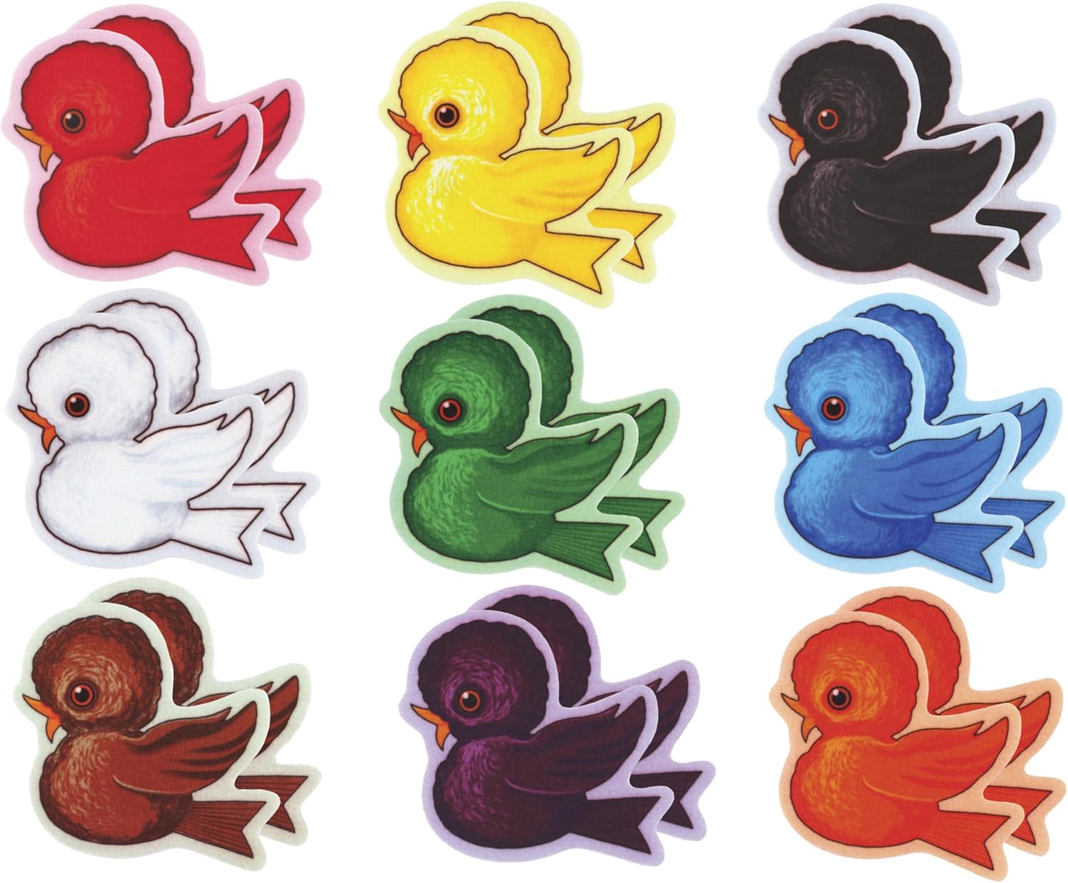 Little Folk Visuals - Set of 9 Birds Pre-Cut Feltboard Figure Set