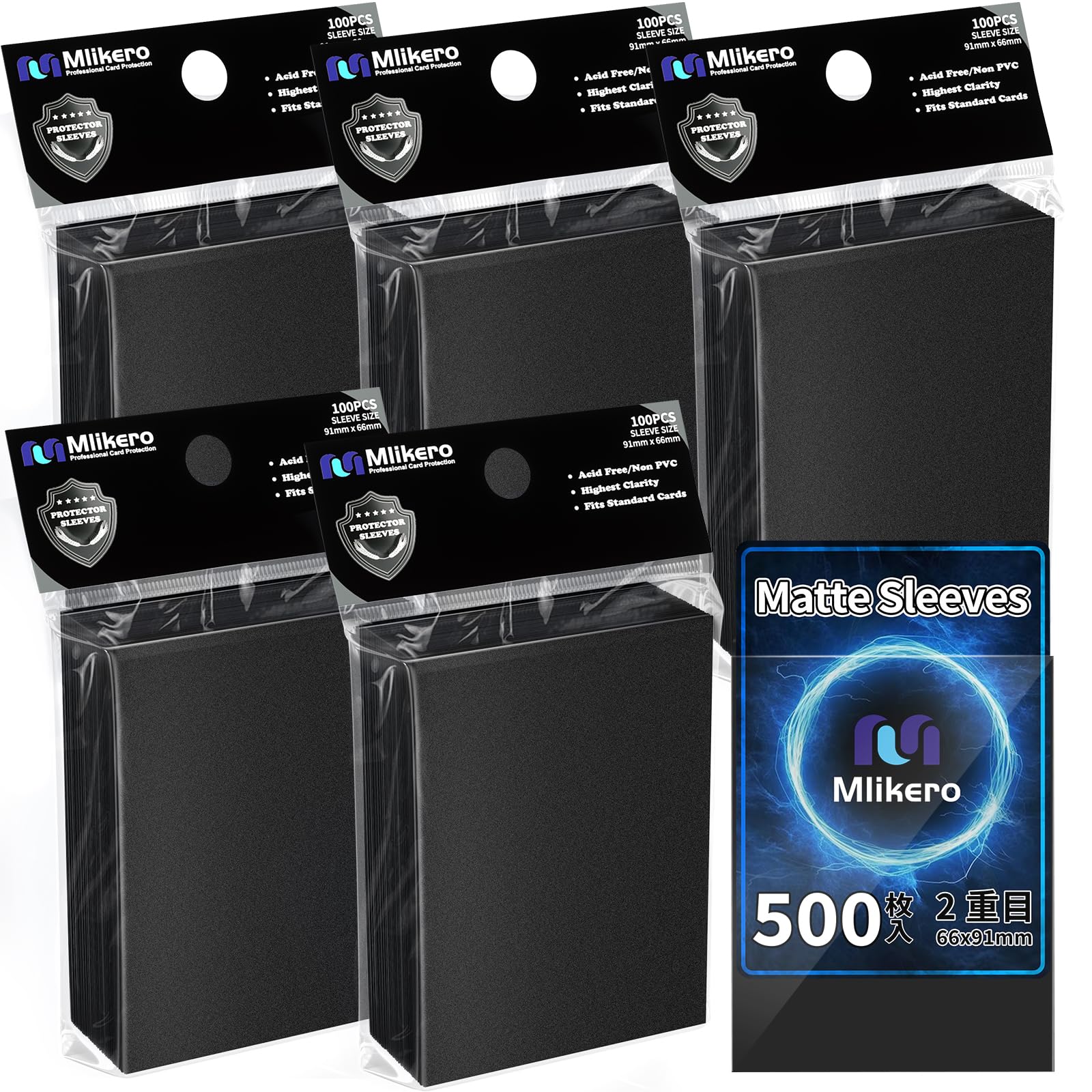 Amazon.co.jp: Mlikero カードスリーブ 500枚 マット仕様 トレカ