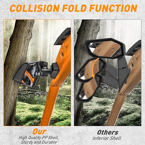 Miniatura 3 de Maverick X3 - Espejos laterales ajustables de 360 grados, espejos laterales X3 compatibles con accesorios Can Am Maverick X3 2017 2018 2019 2020