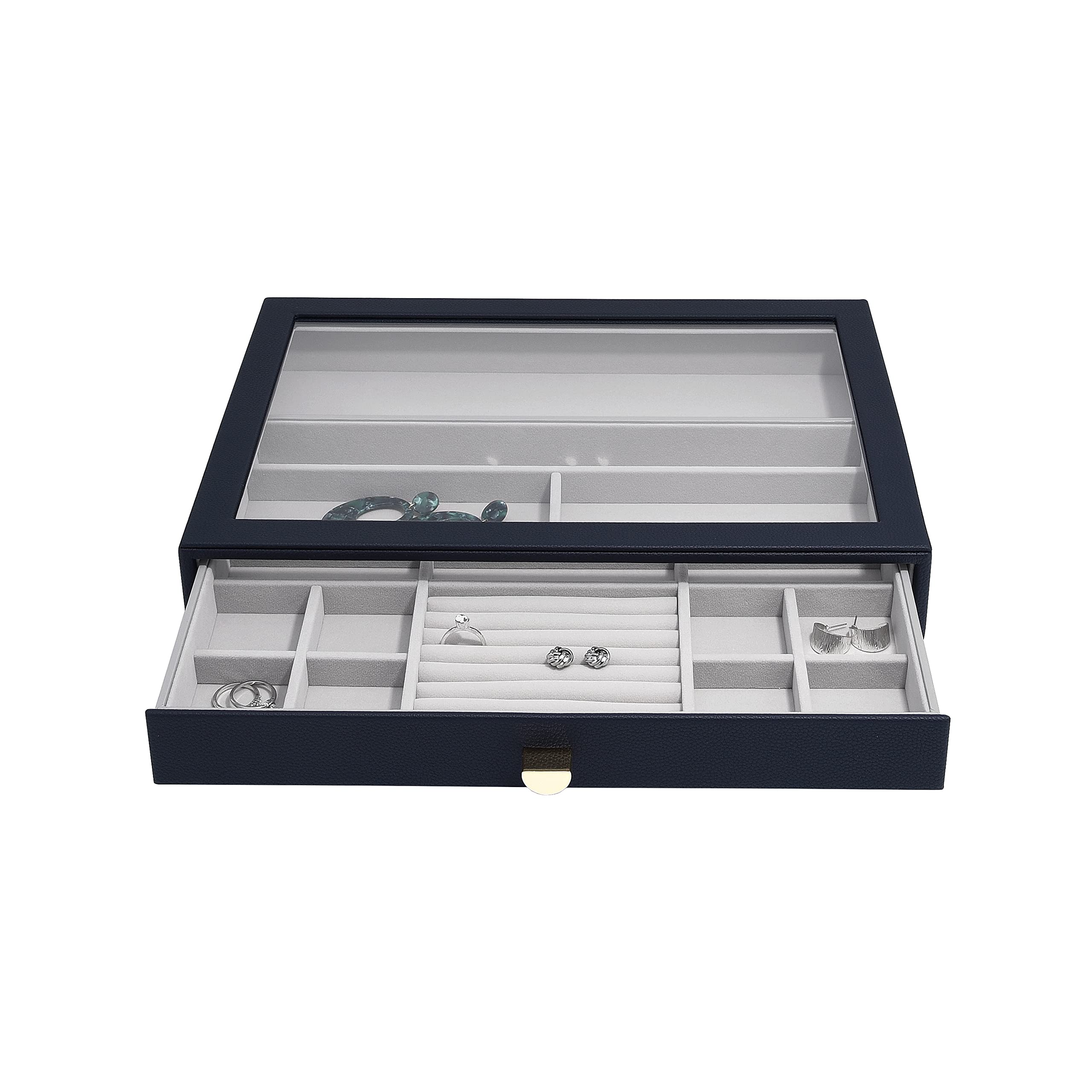 Stackers Navy Pebble Supersize Jewellery Box Display Drawer