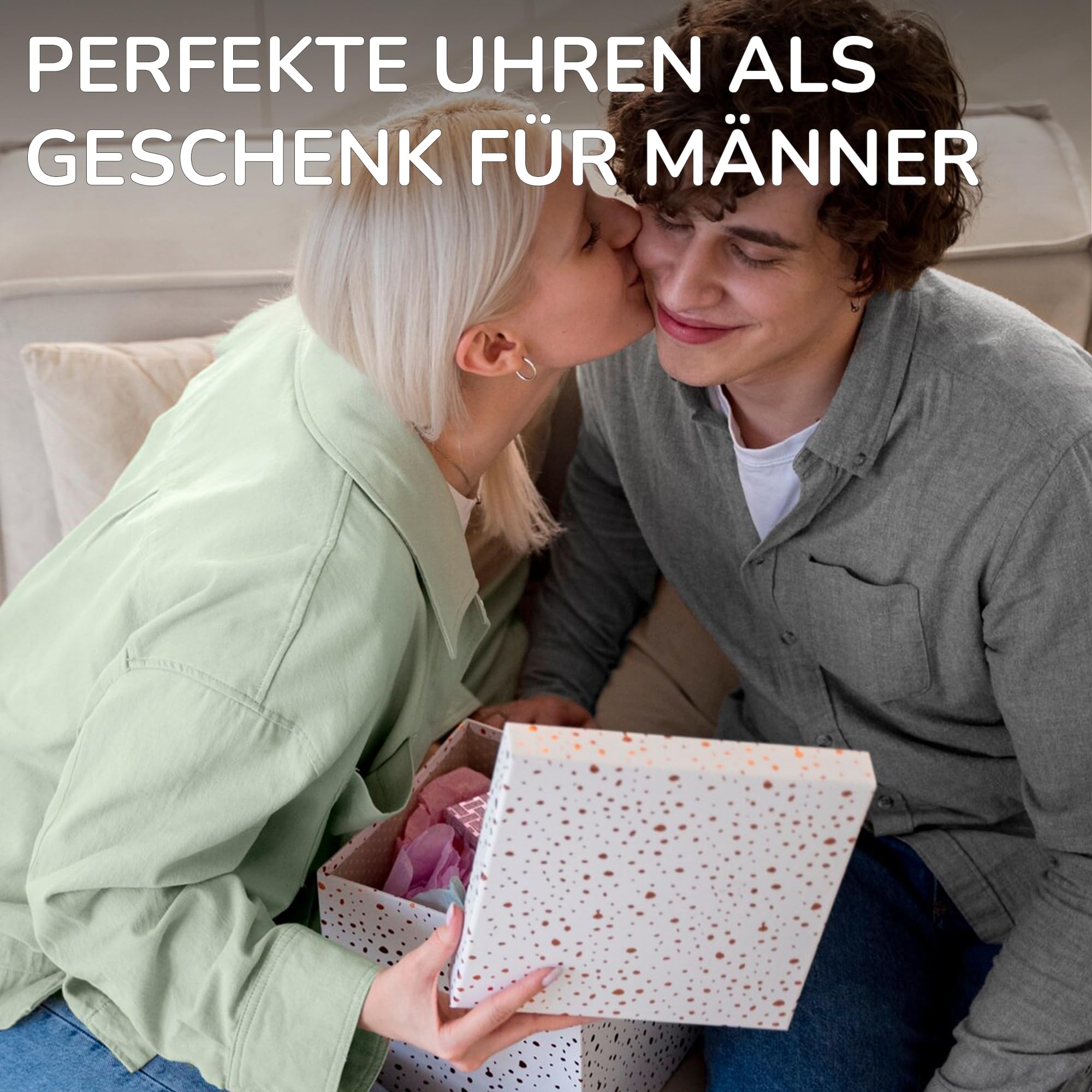 SOLLEN Automatikuhren Herren mit Skelettzifferblatt,Automatische Herrenuhren,Originales Mechanisches Uhrwerk,Leuchtend Selbstaufzug Herrenuhr mit Sekundenzeiger,Armbanduhren als Geschenk für Männer