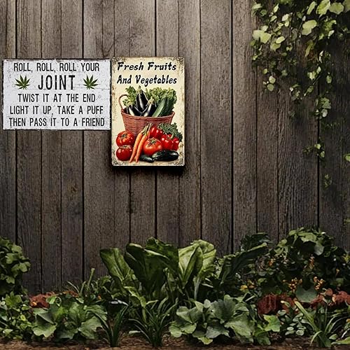 Miniatura 4 de Letrero de metal de hierro con eslogan de cannabis humorístico, placa decorativa para colgar en la pared, multiusos, preperforada, resistente a la