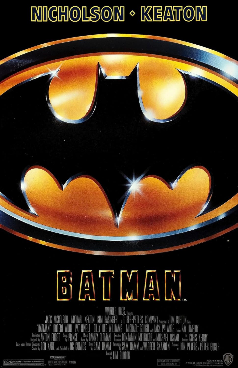 Batman Poster Reprint – Tim Burton DC Superhero Movie Art Print Film Home Decor (11x17 Inches)