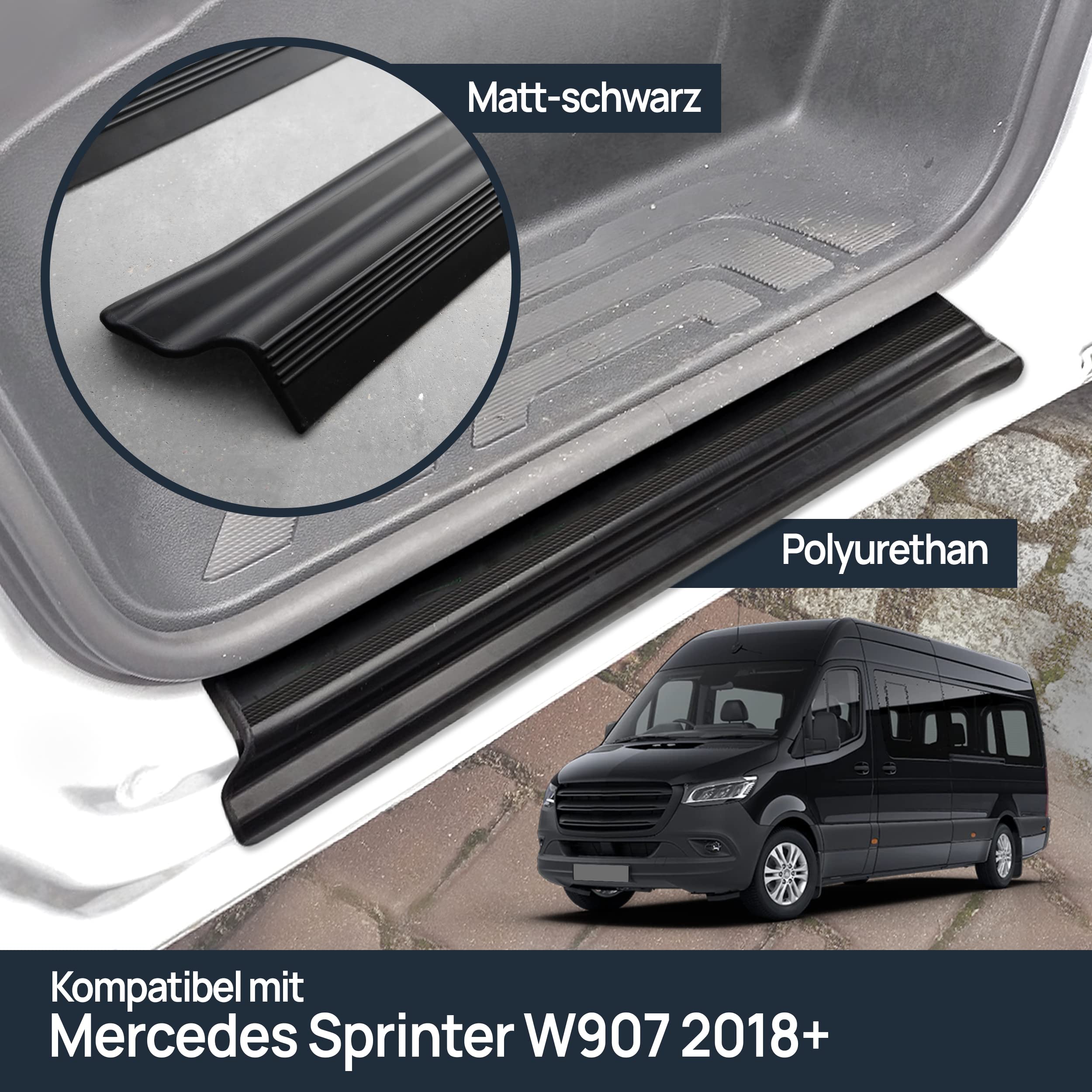 CHROMEMASTER Einstiegsleisten Für Mercedes Sprinter - Edelstahl Schutzleisten 2006-2018