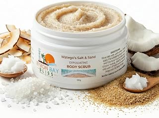 Byron Bay Watego's Salt & Sand Natural Body Scrub with Australian Sugar & Shea Butter | Vegan Exfoliating Scrub | Cruelty-...