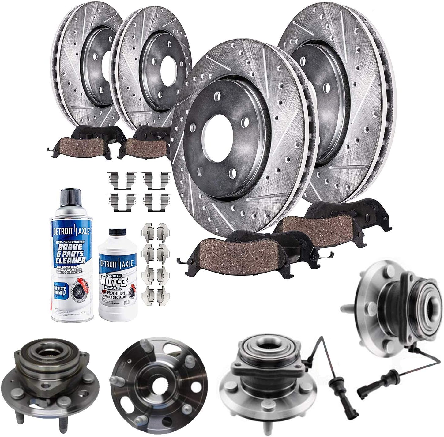 Detroit Axle Front Rear Drilled & Slotted Disc Brake