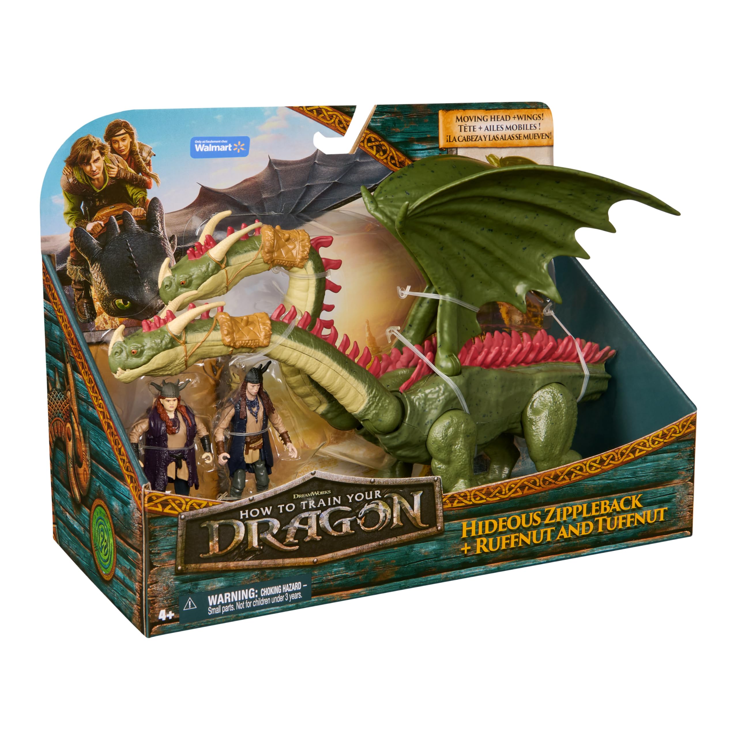 DreamWorks Dragons How to Train Your Dragon, Orribilante, Testadura e Testabruta, Giocattoli per Bambini, 4+ Anni